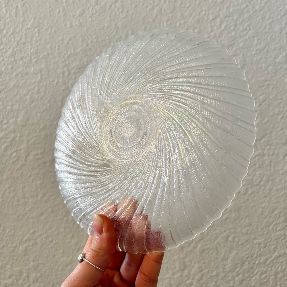 Vintage Arcoroc sea breeze swirl salad plates (3)